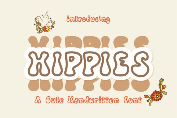 Hippies Font: A Handwritten Typeface for Creative Makers