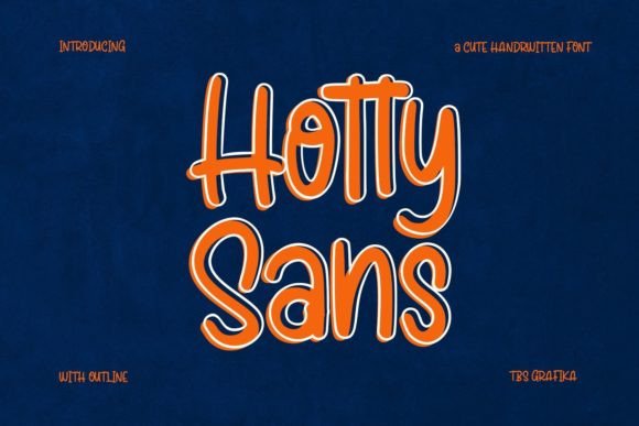 Hotty Sans: A Playful Script Handwritten Font for Creative Projects