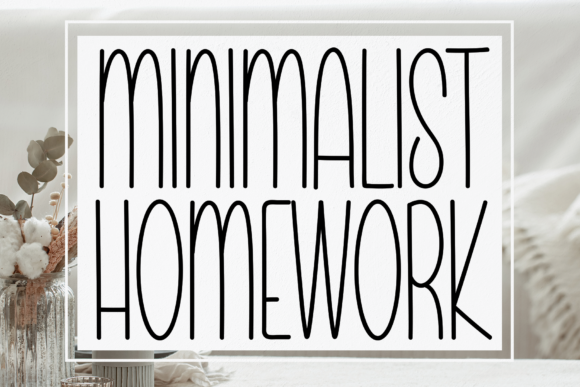 Minimalist Homework Font: A Simple, Tall Handwritten Typeface for Crafters