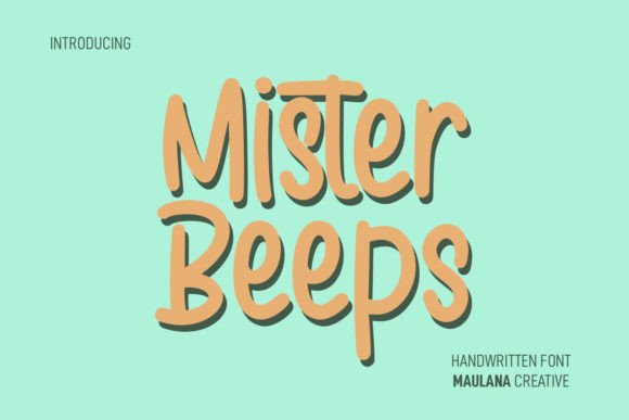 Mister Beeps: A Whimsical Handwritten Font for Creative Makers