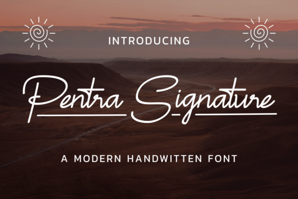Pentra Signature Font for Handwritten Style Branding