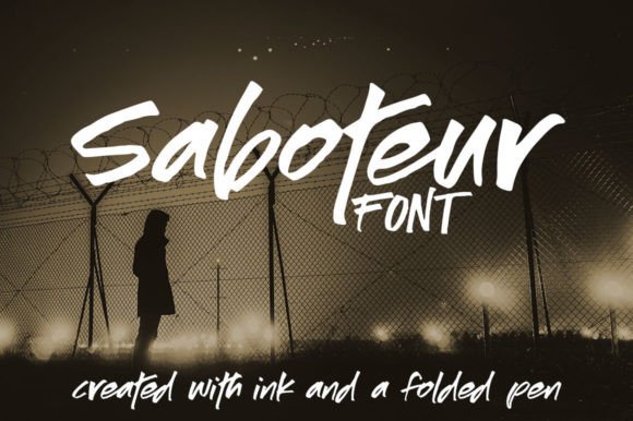 Saboteur Font Review: A Unique Script Handwritten Design