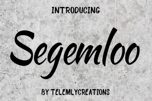 Segemloo: A Unique Script Handwritten Font for Creative Designs