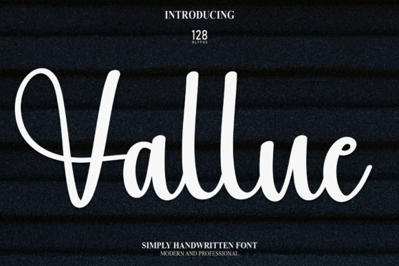 Vallue Font: A Handwritten Script for Creative Product Design